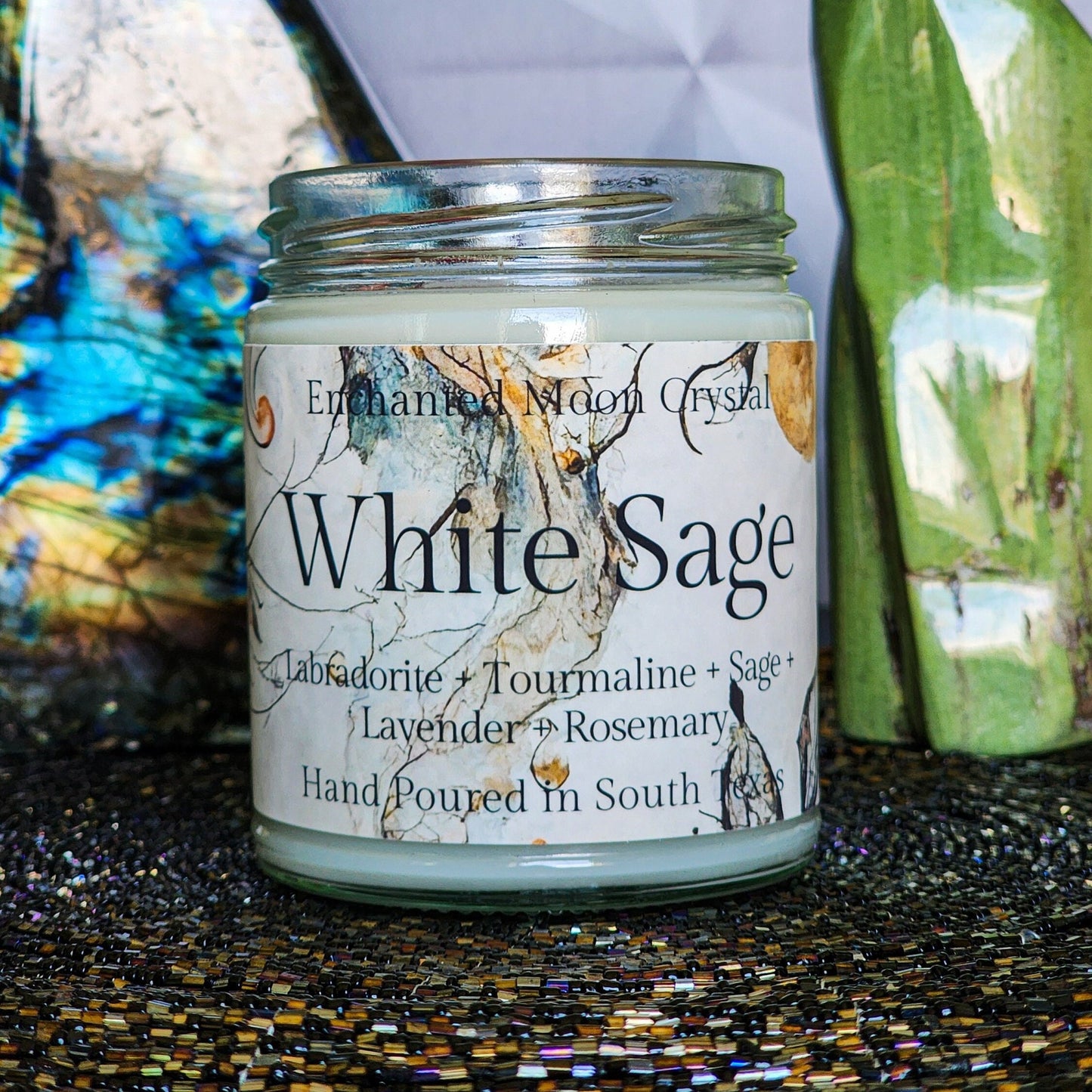 White Sage Candle, Spiritual Cleanse, Purification, Cleansing Spell, Intention Candle, Healing Energy, Clear Negativity, Remove Stagnation