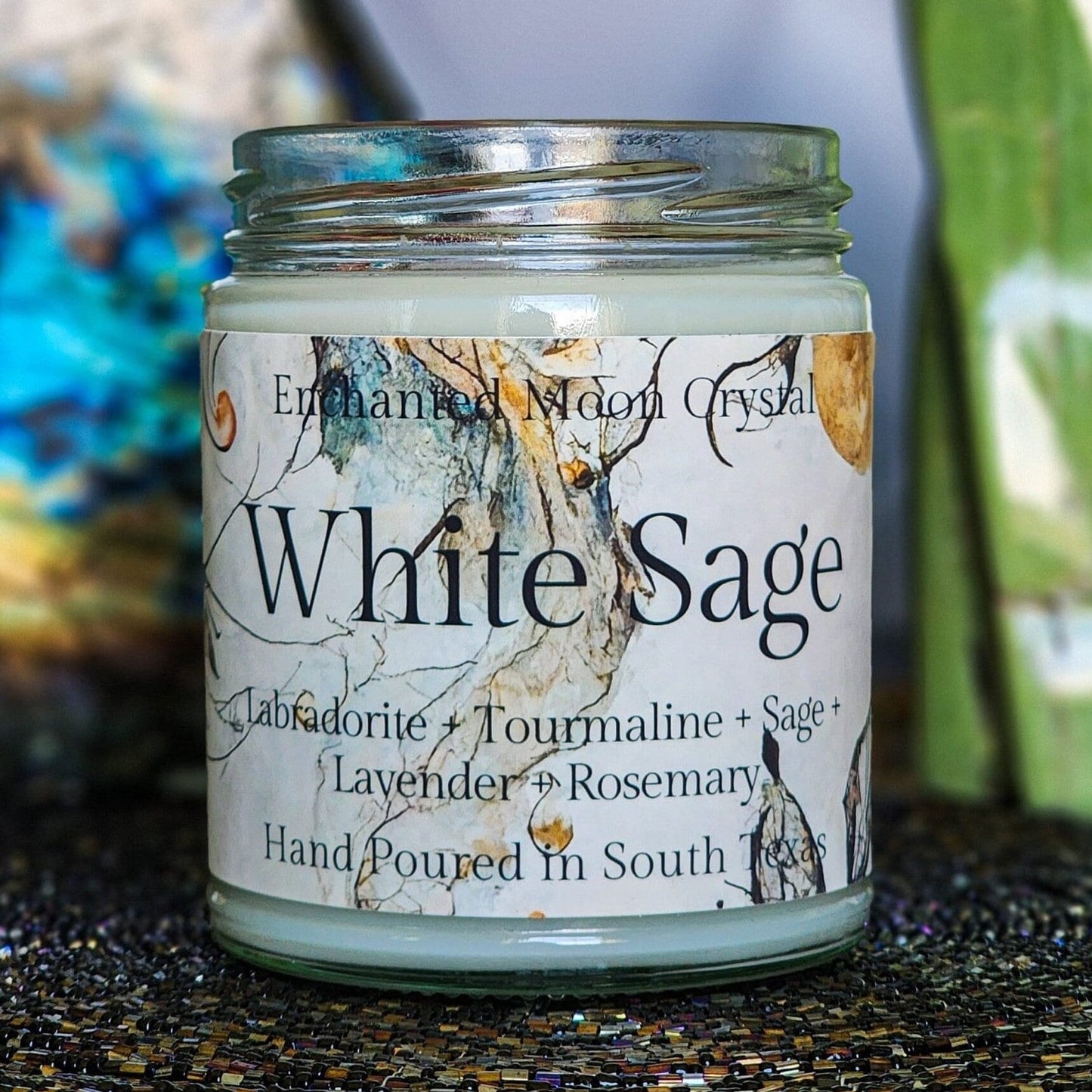 White Sage Candle, Spiritual Cleanse, Purification, Cleansing Spell, Intention Candle, Healing Energy, Clear Negativity, Remove Stagnation