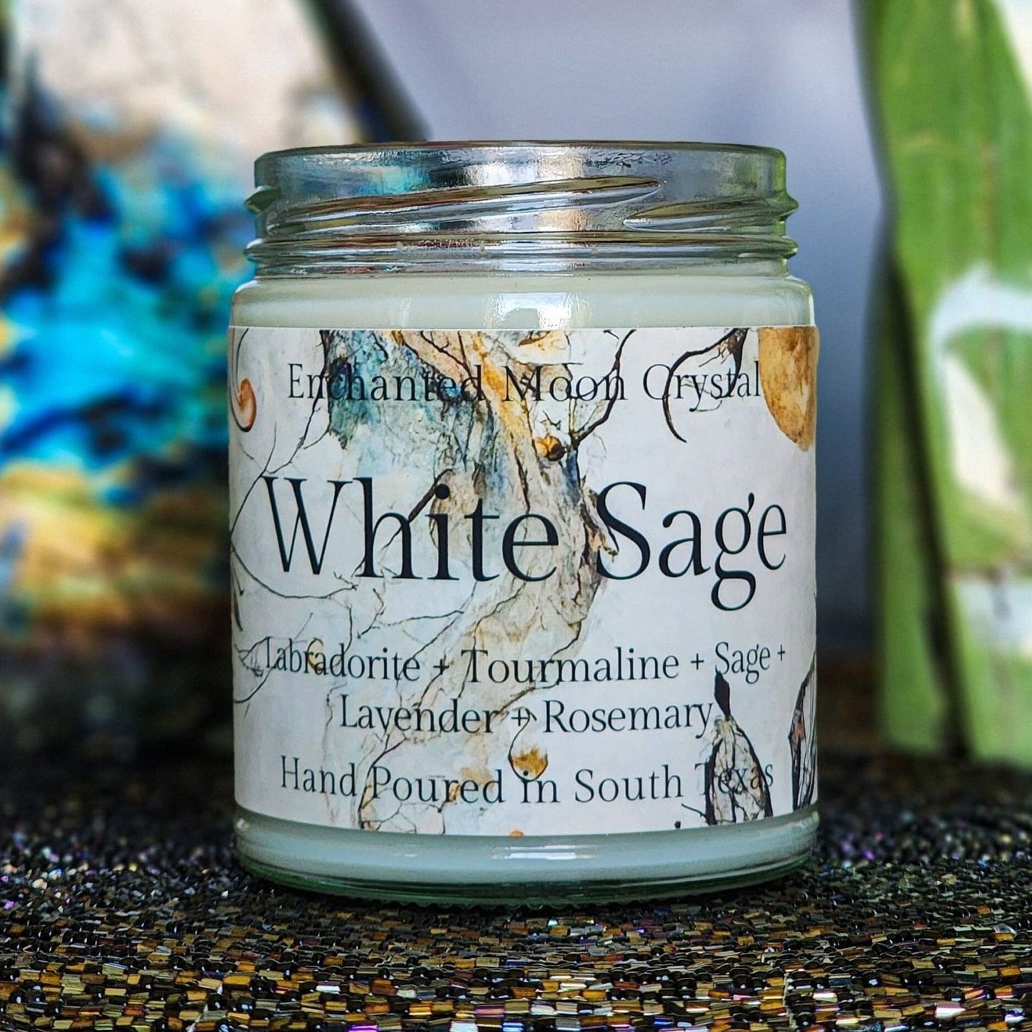 White Sage Candle, Spiritual Cleanse, Purification, Cleansing Spell, Intention Candle, Healing Energy, Clear Negativity, Remove Stagnation