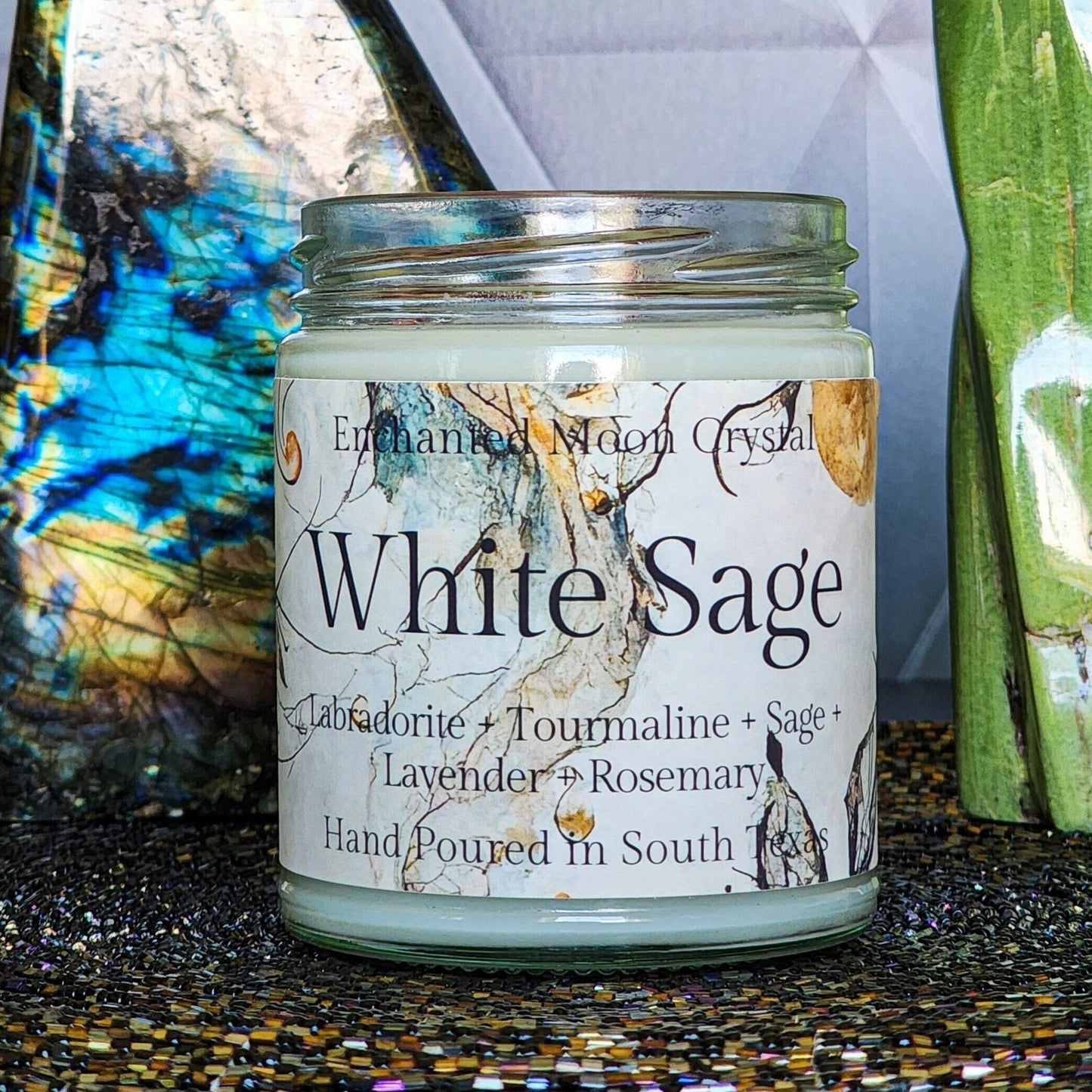 White Sage Candle, Spiritual Cleanse, Purification, Cleansing Spell, Intention Candle, Healing Energy, Clear Negativity, Remove Stagnation