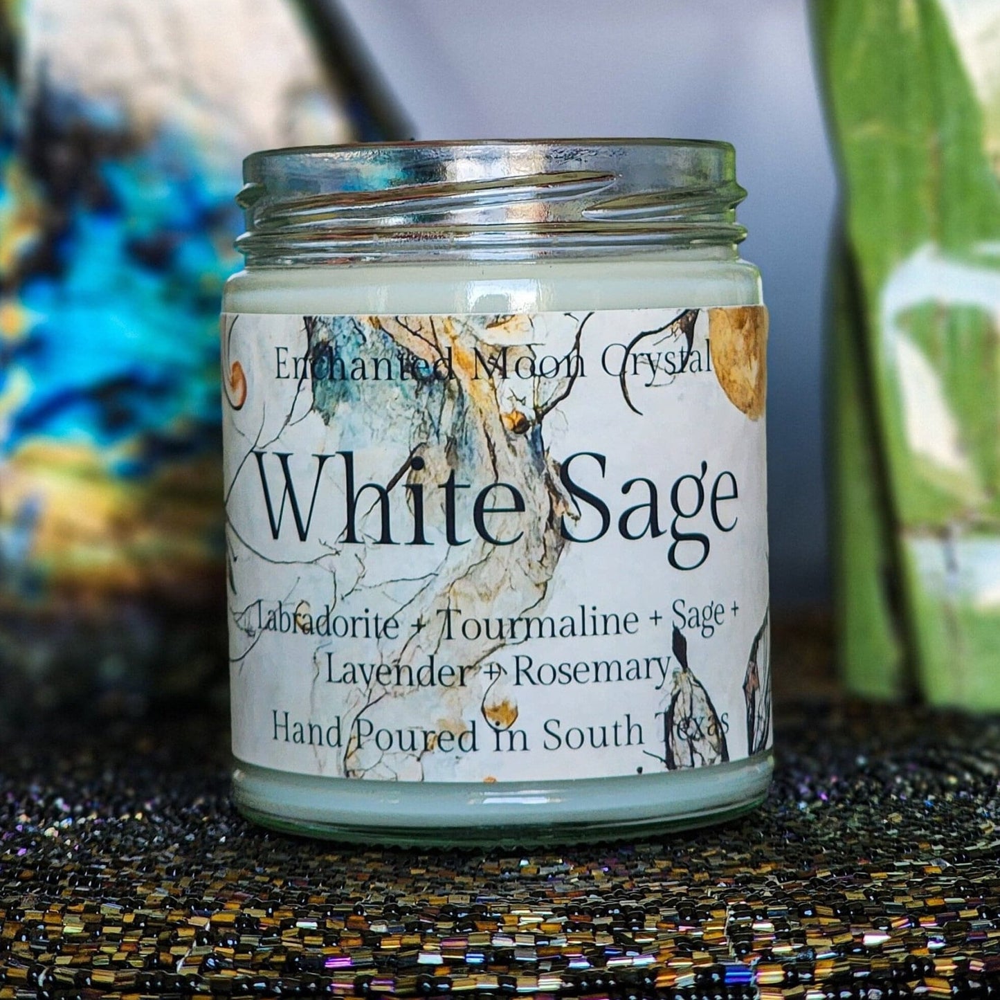 White Sage Candle, Spiritual Cleanse, Purification, Cleansing Spell, Intention Candle, Healing Energy, Clear Negativity, Remove Stagnation