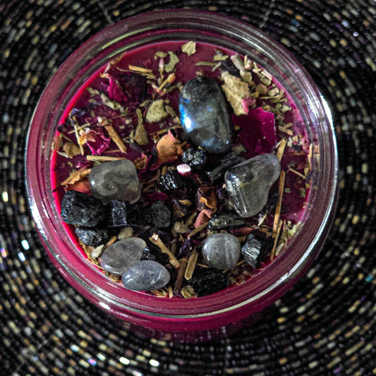 Dragons Blood Candle, Labradorite Magic, Ignite passion, Purify Energy, Manifest Love, Sacred Fire, Spiritual Protection, Dragon Magic