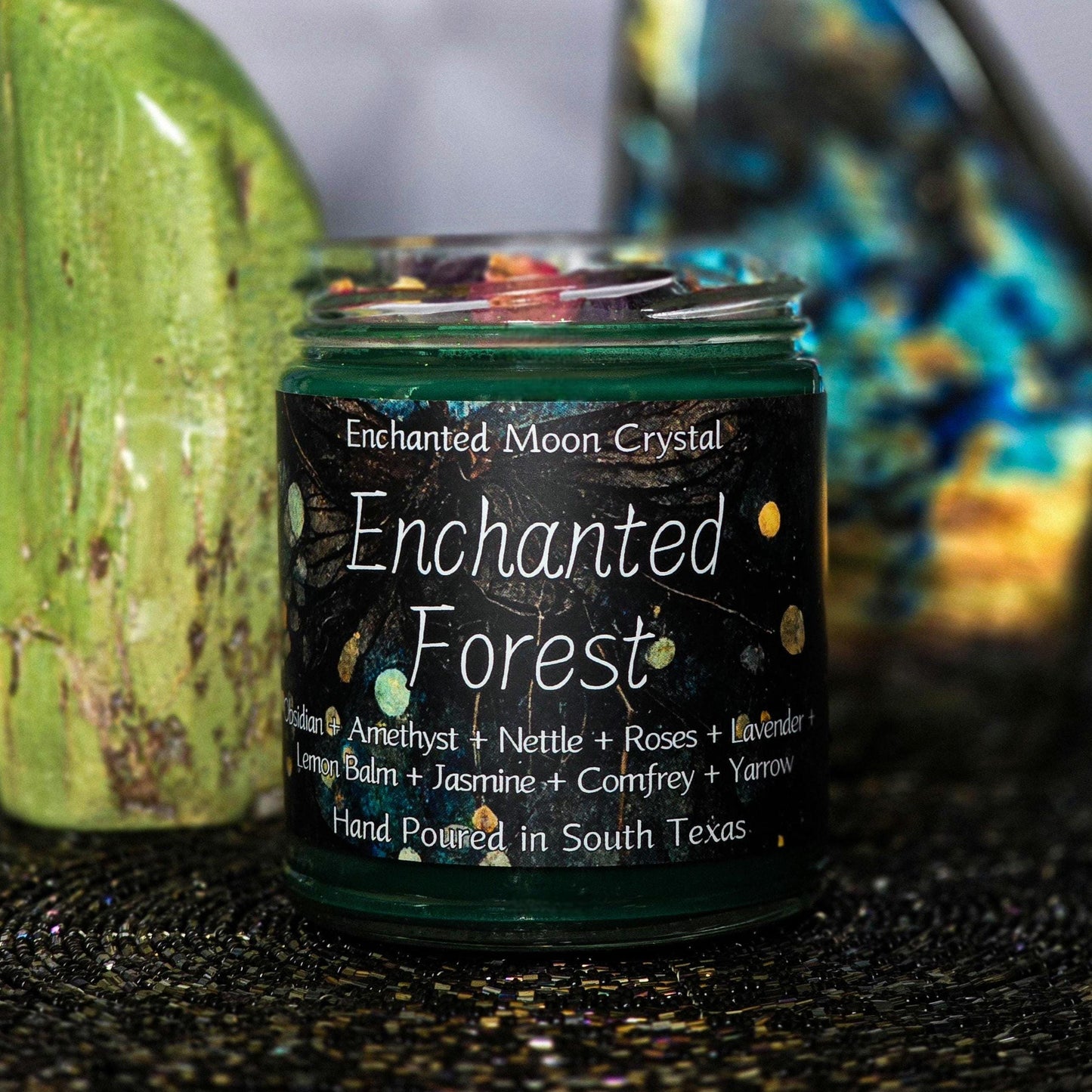 Enchanted Forest Candle, Forest Spirits, Elemental Energy, Inner Child Healing, Spiritual Guidance, Grounding, Playfulness, Heart Chakra
