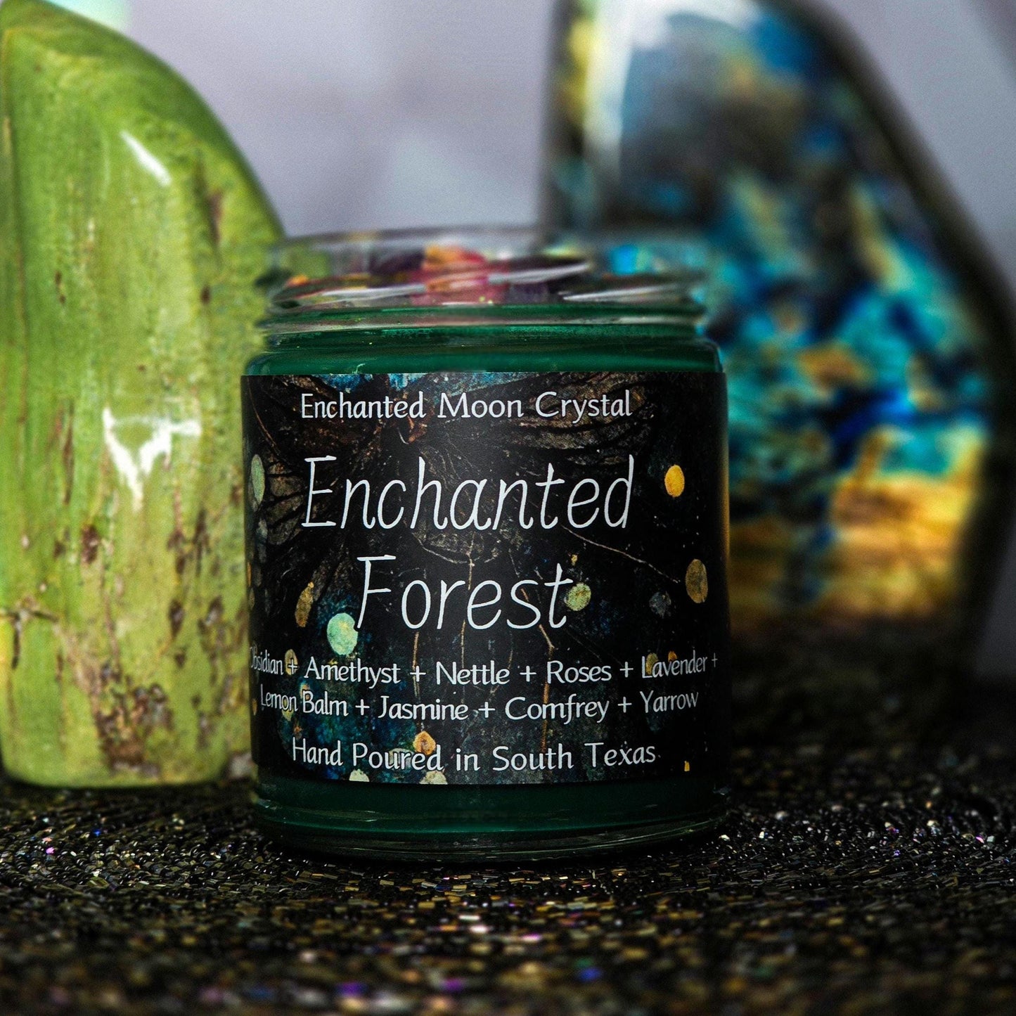 Enchanted Forest Candle, Forest Spirits, Elemental Energy, Inner Child Healing, Spiritual Guidance, Grounding, Playfulness, Heart Chakra