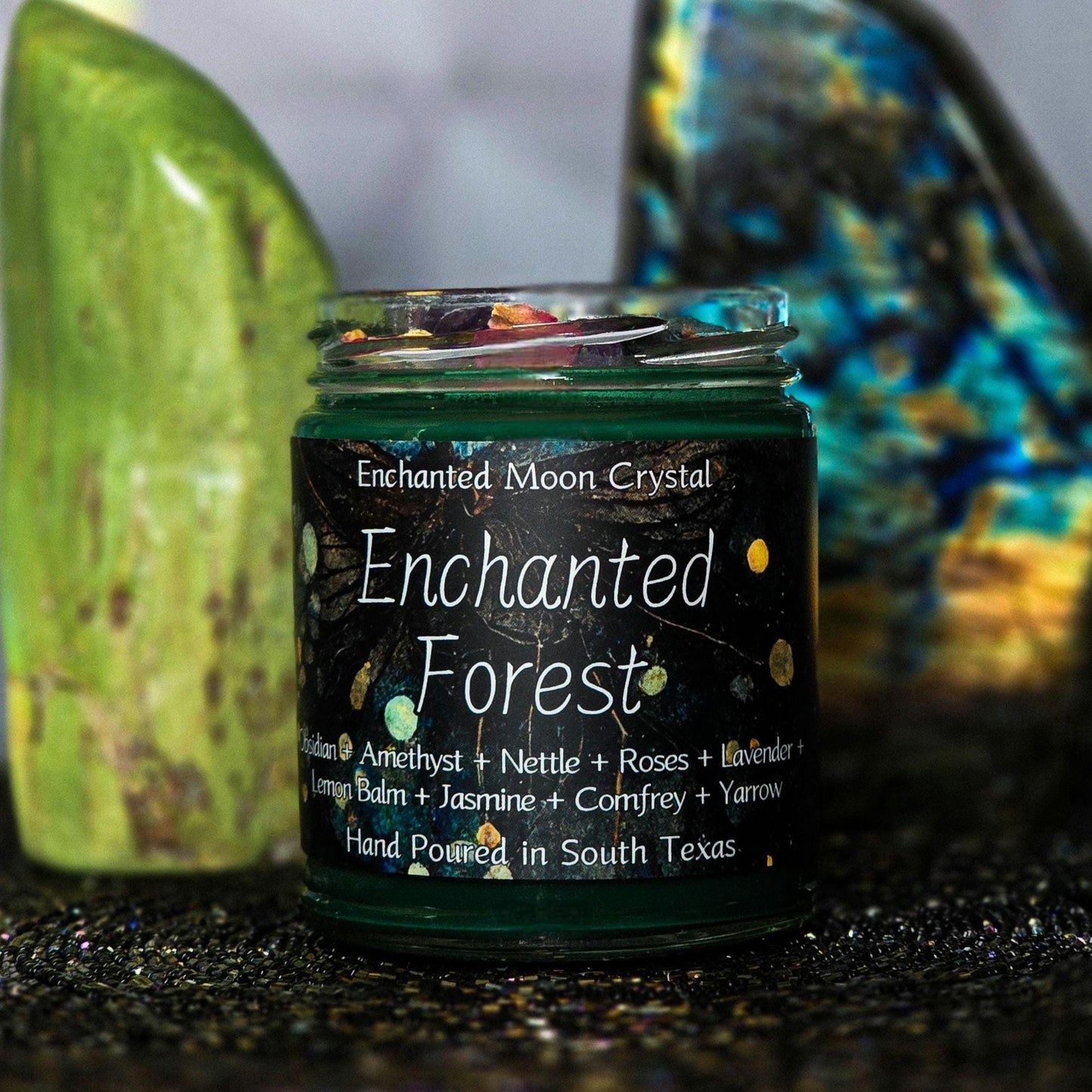 Enchanted Forest Candle, Forest Spirits, Elemental Energy, Inner Child Healing, Spiritual Guidance, Grounding, Playfulness, Heart Chakra