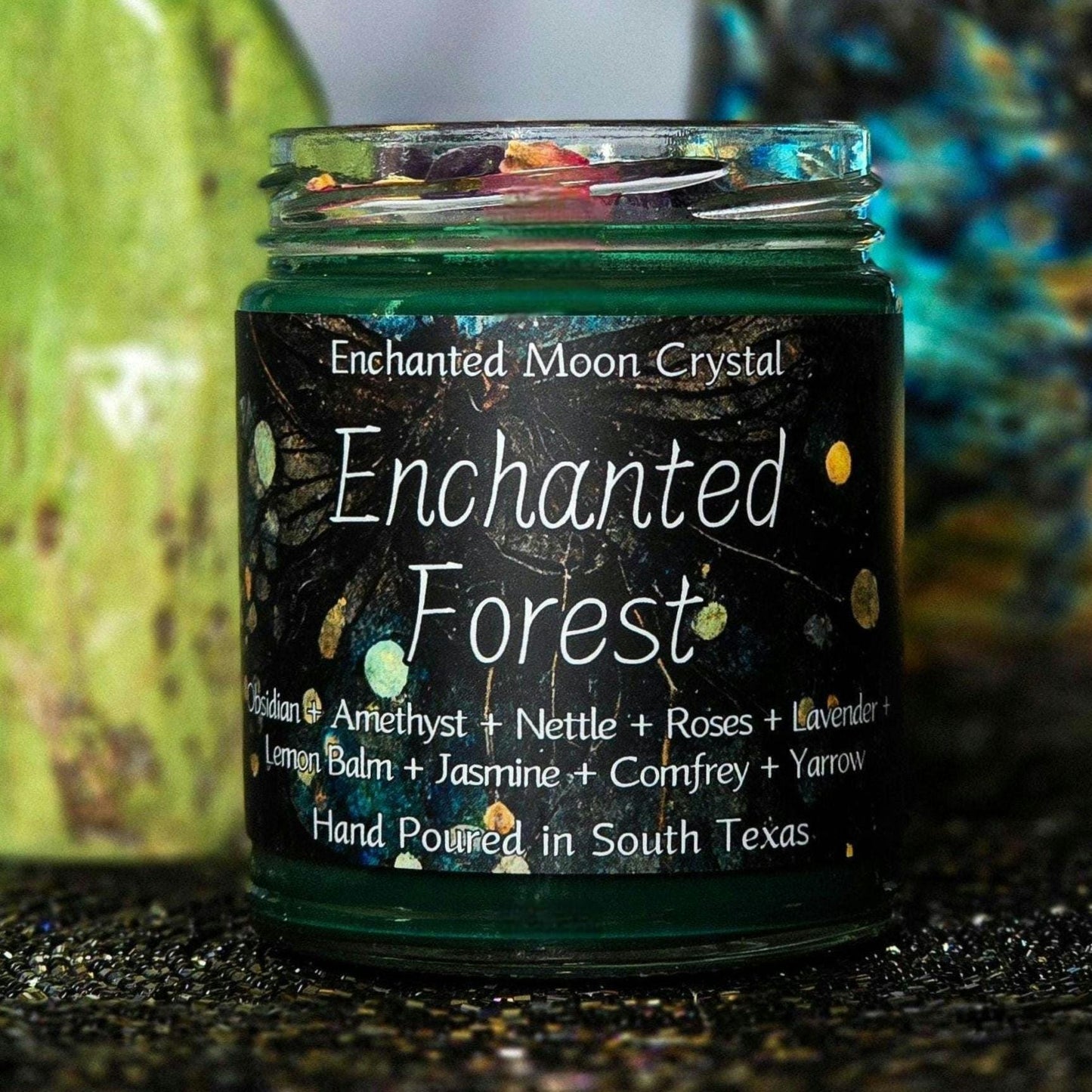 Enchanted Forest Candle, Forest Spirits, Elemental Energy, Inner Child Healing, Spiritual Guidance, Grounding, Playfulness, Heart Chakra