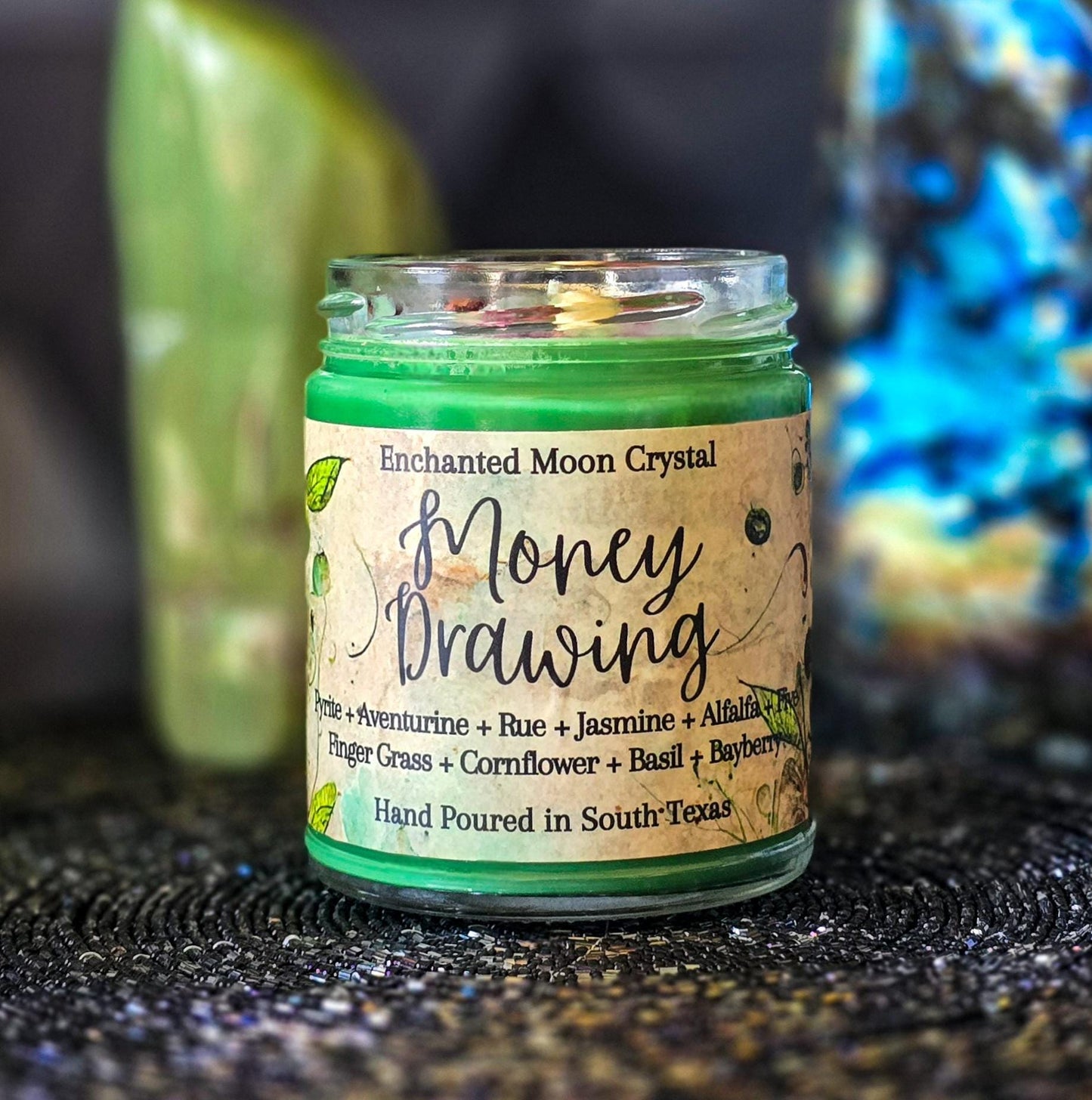 Money Drawing Candle, Money Spell, Witchcraft Supplies, Wealth, Success, Manifest Abundance, Hoodoo, Manifesting Ritual, Law of Attraction