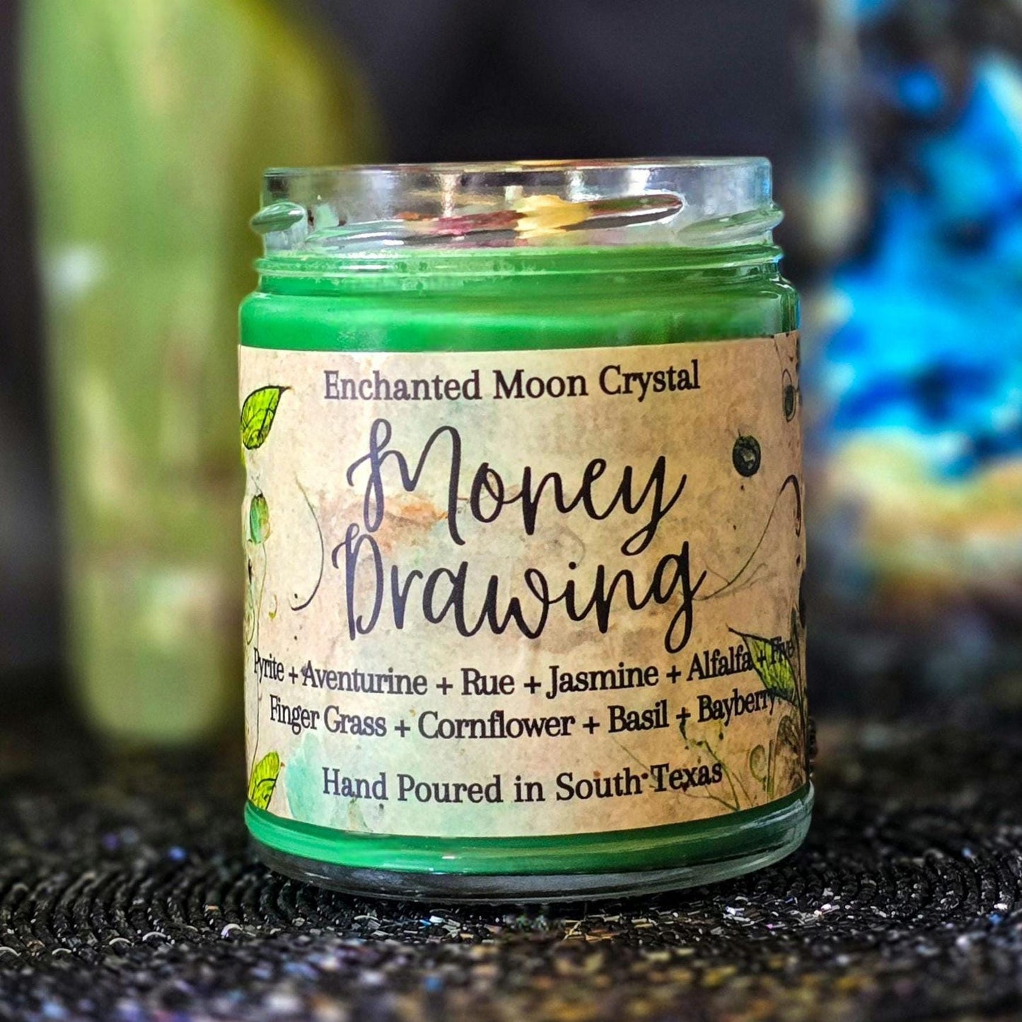 Money Drawing Candle, Money Spell, Witchcraft Supplies, Wealth, Success, Manifest Abundance, Hoodoo, Manifesting Ritual, Law of Attraction