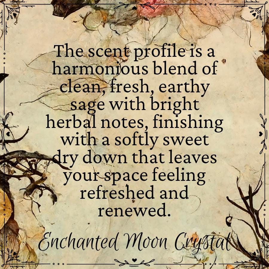 White Sage Candle, Spiritual Cleanse, Purification, Cleansing Spell, Intention Candle, Healing Energy, Clear Negativity, Remove Stagnation