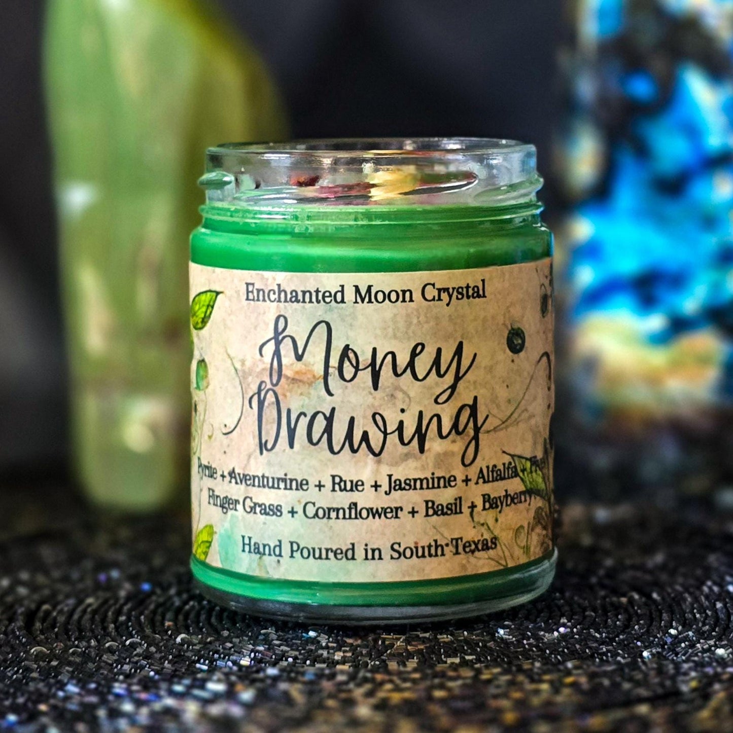 Money Drawing Candle, Money Spell, Witchcraft Supplies, Wealth, Success, Manifest Abundance, Hoodoo, Manifesting Ritual, Law of Attraction