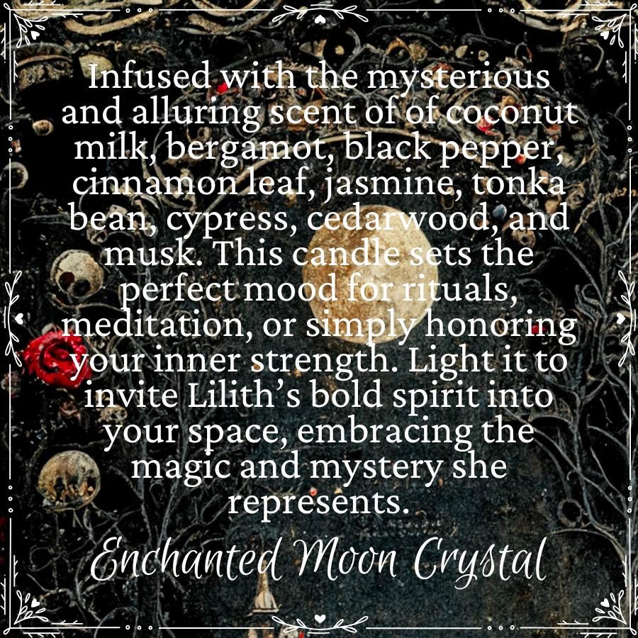 Lilith Ritual Spell Candle, Mother of Demons, Dark Goddess, Dark Feminine, Ancient History, Witchcraft Supplies, Sumerian Deity Invocation