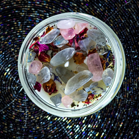 New Beginnings Intention Candle, Energy Cleanse, Higher Self, Crystal Candle, Self Love, Heart Centered, Spiritual Growth, Fresh Start