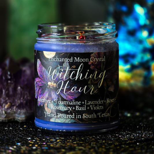Witching Hour Candle, Intuition candle, Spiritual Protection, Ritual Candle, Mystic Energy, Energy Cleanse, Moon Magic, Night Magic, Spell