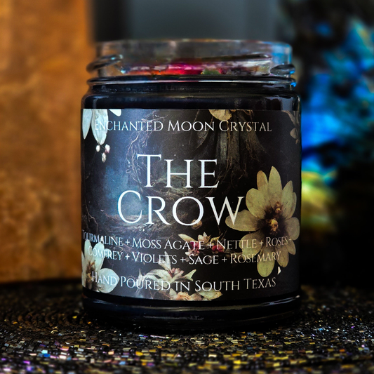The Crow Candle, Remove Creative Blocks, Muse, Witchcraft, Psychic Ability, Occult, Spiritual Wisdom, Protection, Ancestors, Esoteric