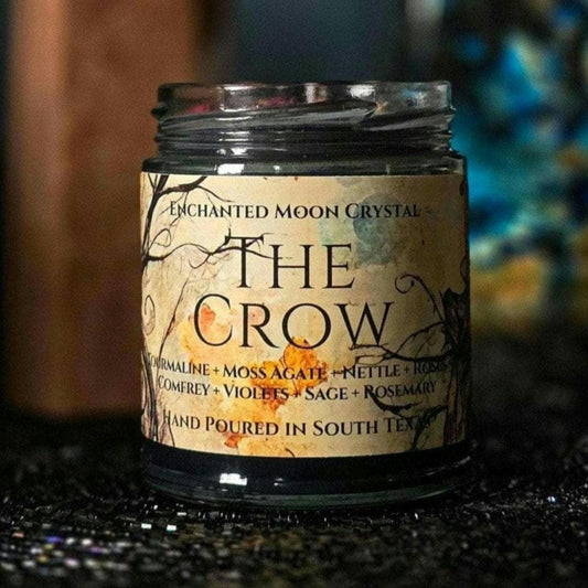 The Crow Candle, Remove Creative Blocks, Muse, Witchcraft, Psychic Ability, Occult, Spiritual Wisdom, Protection, Ancestors, Esoteric