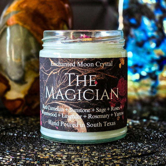 The Magician Candle, Alchemist, Archetype, Occultism, Esoteric Wisdom, Inner Guidance, Protection, Healing, Transformation, Spiritual Wisdom
