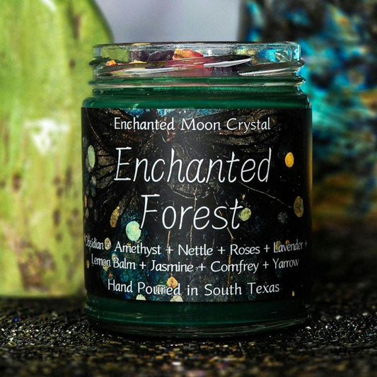 Enchanted Forest Candle, Forest Spirits, Elemental Energy, Inner Child Healing, Spiritual Guidance, Grounding, Playfulness, Heart Chakra