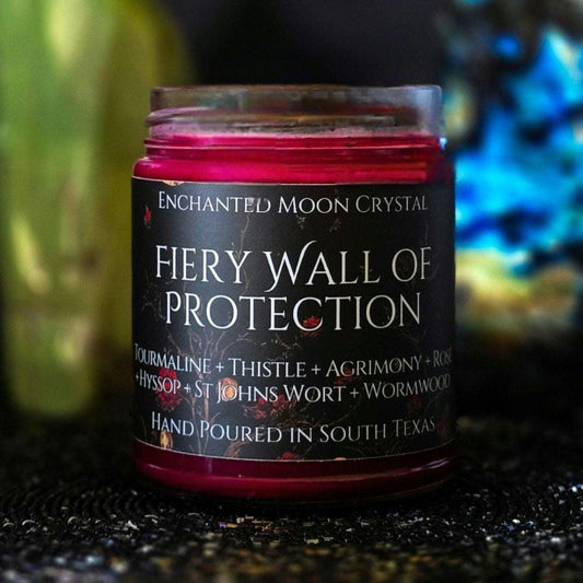 Fiery Wall of Protection Candle, Block Negativity, Curse Removal, Witchcraft Supplies, Banishing, Uncrossing, Warding Spell, Home Protection