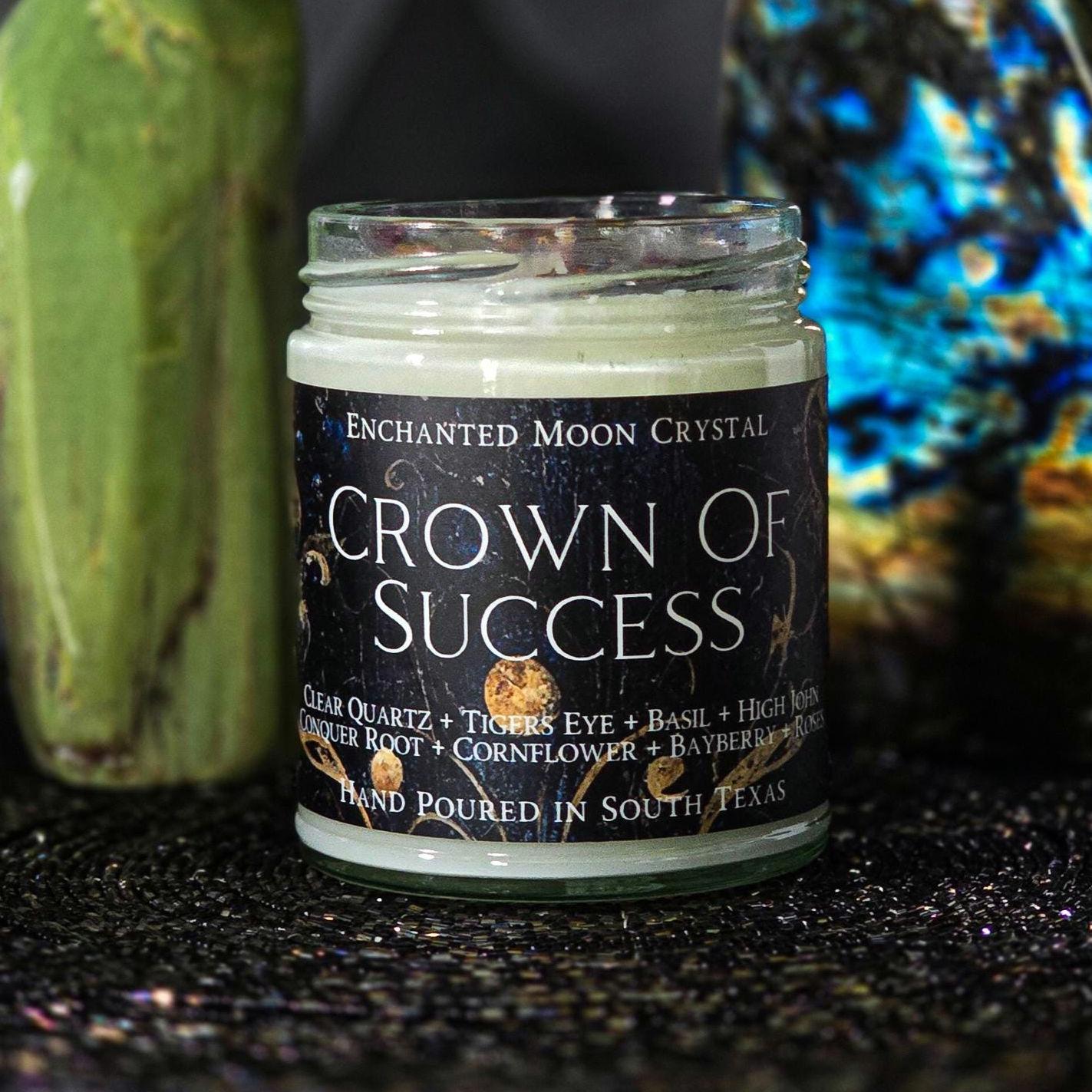 Crown Of Success Candle, Hoodoo, Manifest Goals, Witchcraft Supplies, Success Spell, Dream Job, Transcend, Remove Blocks, Intention Candle