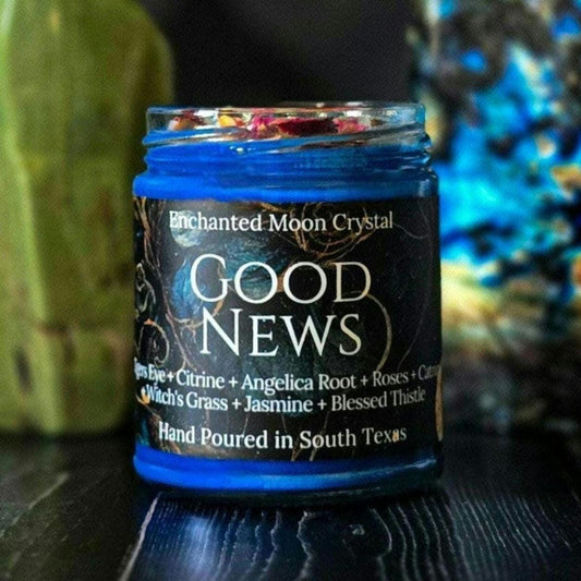 Good News Candle, Positive Energy, Manifesting, Intention Candle, Good Luck Spell, Clear Negativity, Ritual Spell Candle, Spiritual Guidance
