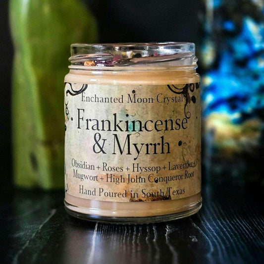 Frankincense & Myrrh Candle, Spiritual Cleanse, Protection, Healing Energy, Spiritual Guidance, Calming Aromatherapy, Meditation, Ritual