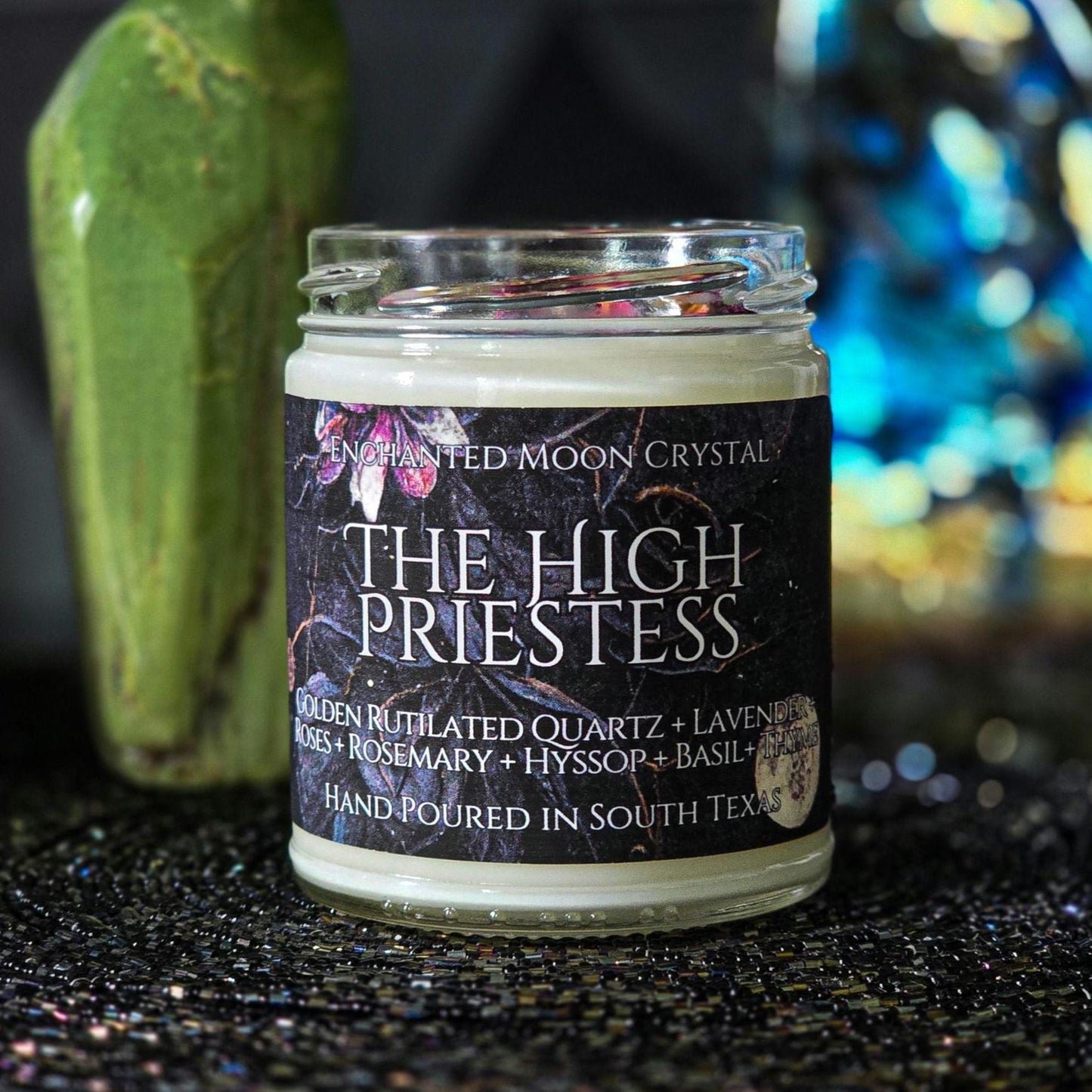 The High Priestess Candle, Spiritual Alchemy, Intuition, Esoteric, Divine Feminine, Higher Self, Inner Wisdom, Stoicism, Empathetic, Healer