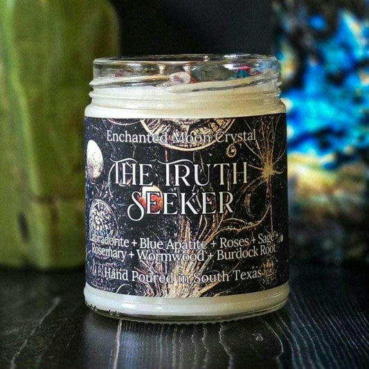 The Truth Seeker Candle, Secret Societies, Ancient Wisdom, Rabbit Hole, Conspiracy, Discernment, Red Pilled, Hidden Truth, Lifting the Veil