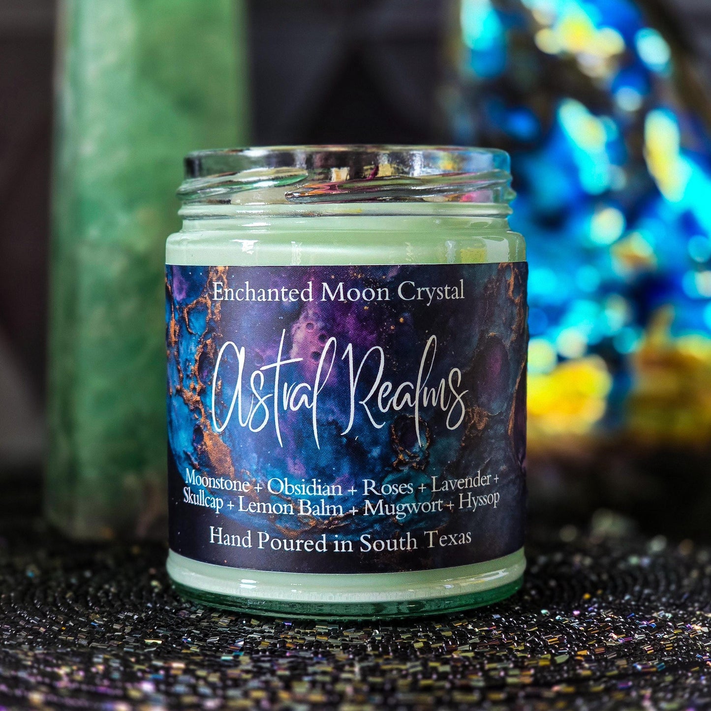 Astral Realms Candle, Astral Travel, Remote Viewing, Lucid Dreaming, Dream Spell Candle, Psychic Intuition, Third Eye Activation, Starseed