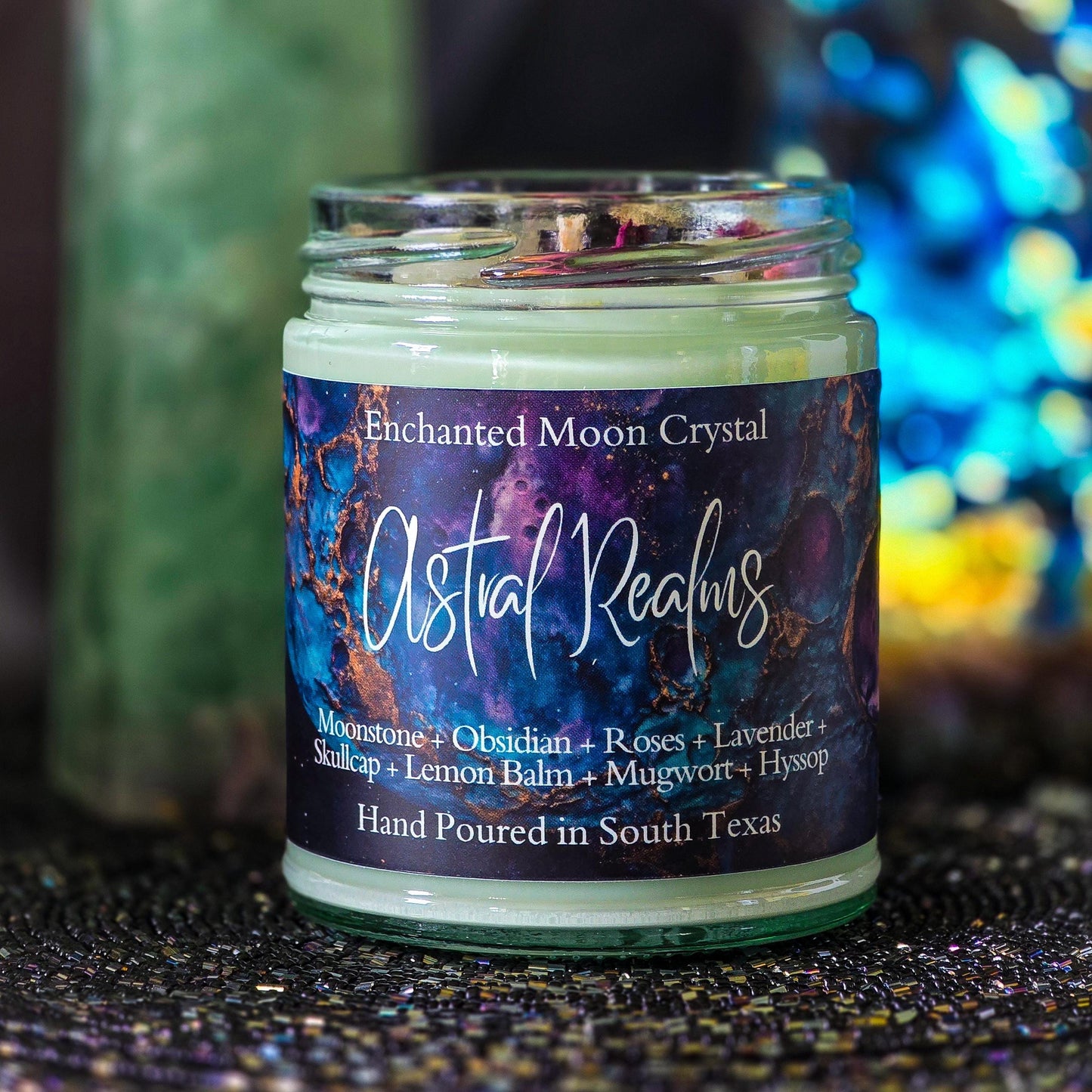 Astral Realms Candle, Astral Travel, Remote Viewing, Lucid Dreaming, Dream Spell Candle, Psychic Intuition, Third Eye Activation, Starseed