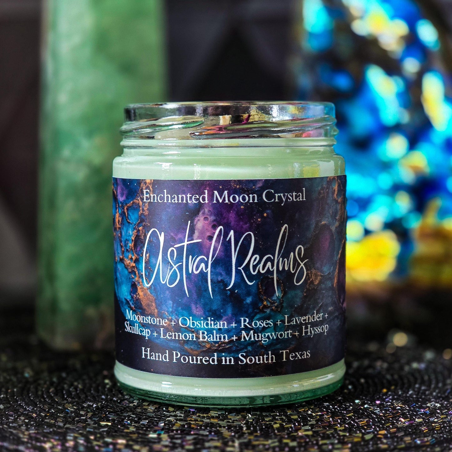 Astral Realms Candle, Astral Travel, Remote Viewing, Lucid Dreaming, Dream Spell Candle, Psychic Intuition, Third Eye Activation, Starseed