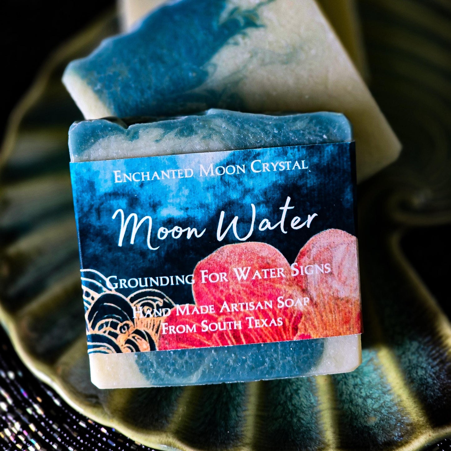 Moon Water Sea Moss Soap, Handcrafted Artisan Soap, Ritual Bath, Spiritual Cleanse, Water Witch, Witchcraft Soap, Moon bath ritual