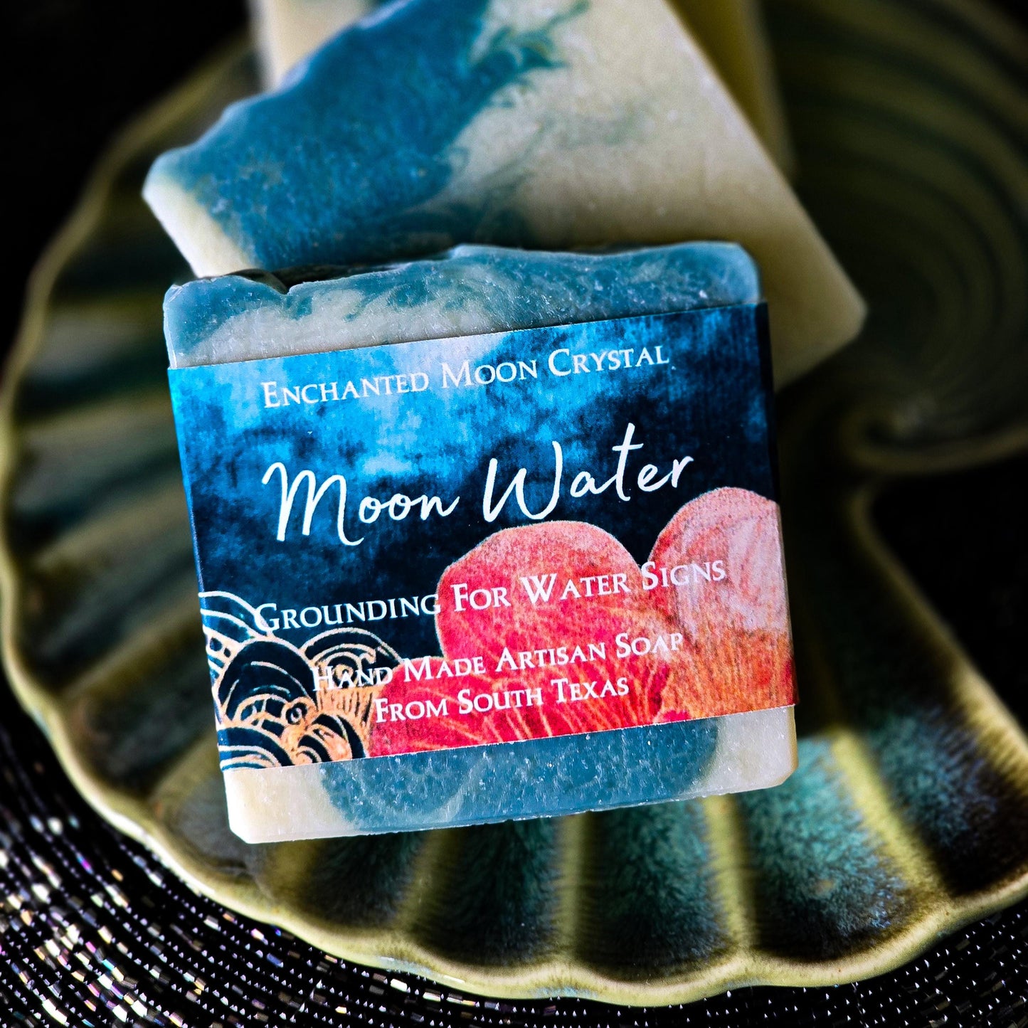 Moon Water Sea Moss Soap, Handcrafted Artisan Soap, Ritual Bath, Spiritual Cleanse, Water Witch, Witchcraft Soap, Moon bath ritual