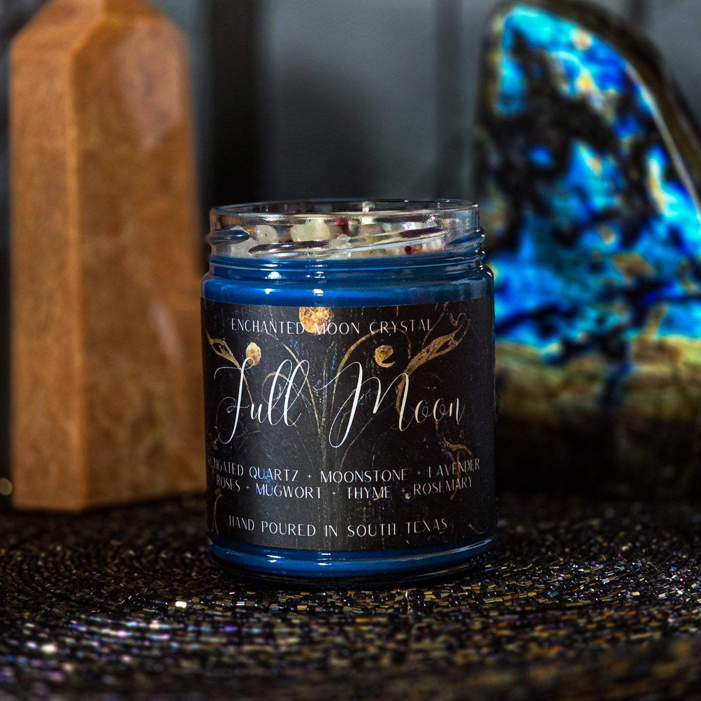 Full Moon Ritual Candle, Spiritual Wisdom, Sacred Cleansing, Protection, Energetic Release, Manifesting Intention Candle, Meditation Ritual