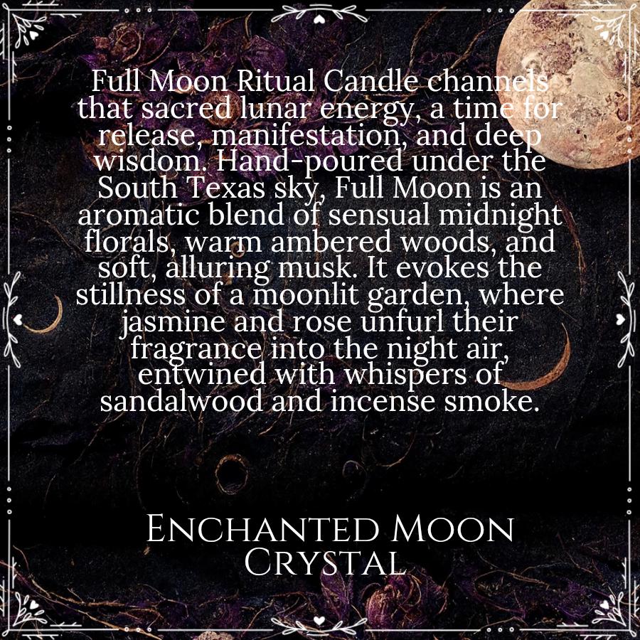 Full Moon Ritual Candle, Spiritual Wisdom, Sacred Cleansing, Protection, Energetic Release, Manifesting Intention Candle, Meditation Ritual