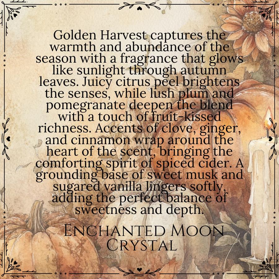Golden Harvest Candle, Autumn Ritual, Fall Altar Decor, Witchcraft Supplies, Harvest Spice, Autumn Vibes