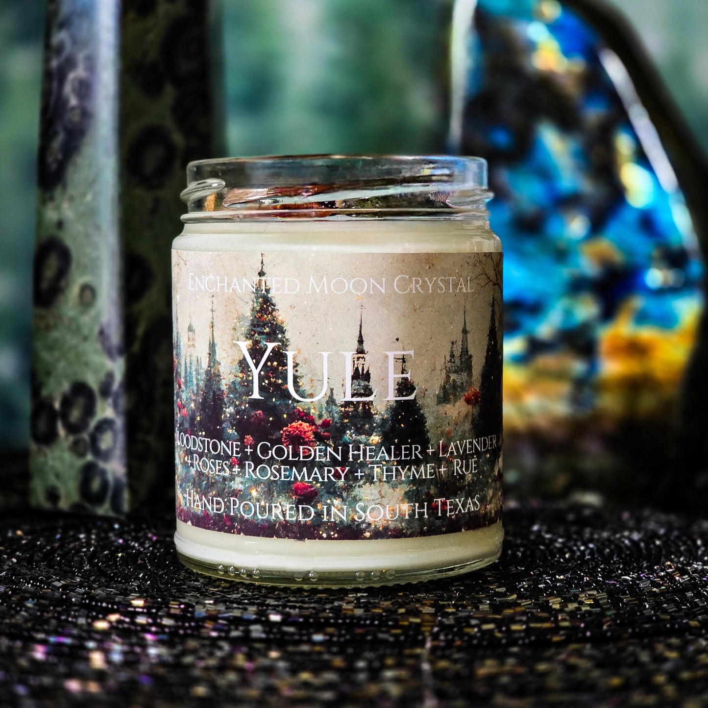 Yule Sabbat Ritual Candle, Winter Solstice Altar, Intention Candle, Holiday Pagan Witchcraft Supplies