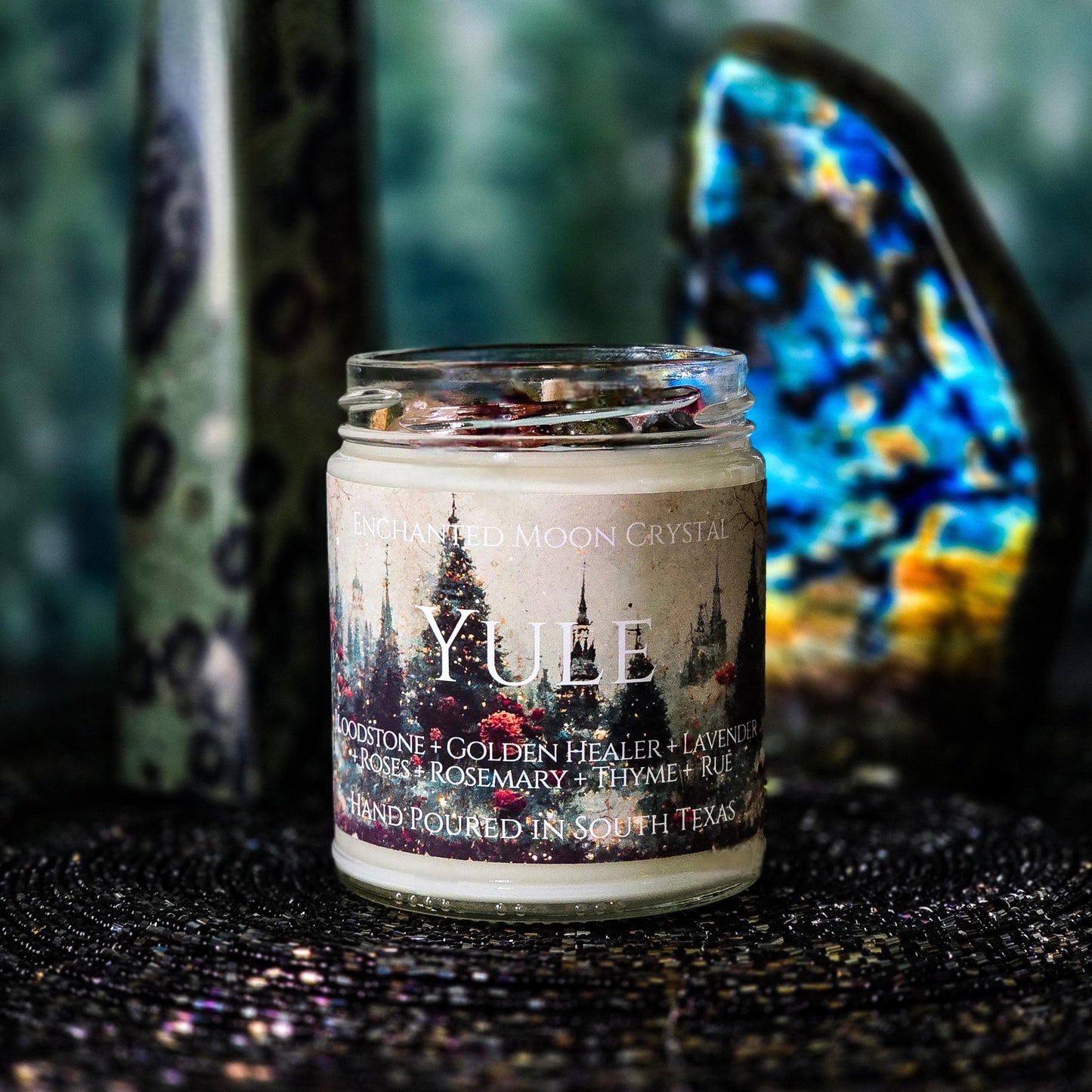Yule Sabbat Ritual Candle, Winter Solstice Altar, Intention Candle, Holiday Pagan Witchcraft Supplies