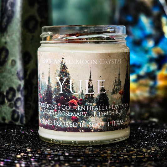 Yule Sabbat Ritual Candle, Winter Solstice Altar, Intention Candle, Holiday Pagan Witchcraft Supplies