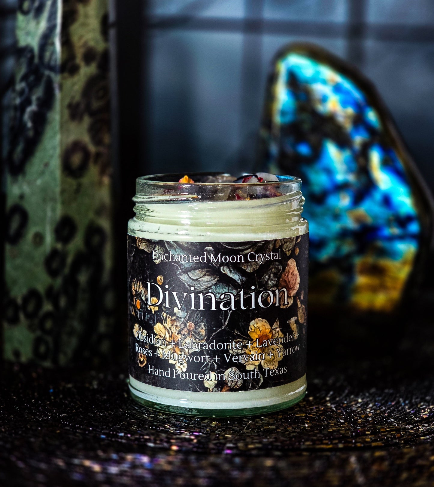 Divination Candle, Crown Chakra, Third Eye, Psychic Readings, Tarot Candle, Clairvoyance, Clear Messages, Higher Self, Seer, Candle Magic