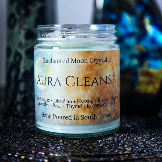Aura Cleanse Candle, Spiritual Candles, Heart Centered, Handmade Gift, Heart Chakra, Clear Attachments, Remove Blocks, Aura Repair, Clarity