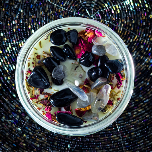 Evil Eye Candle, Spiritual Protection, Energy Cleanse, Banishing Spell, Healing Crystals, Remove Negative Energy, Block Spiritual Attacks