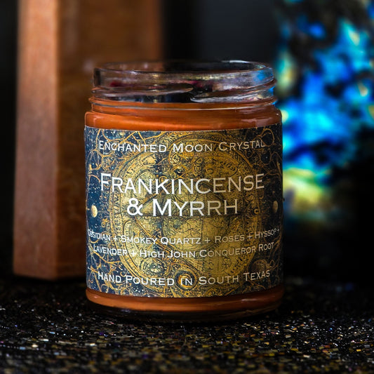 Frankincense & Myrrh Candle, Spiritual Cleanse, Protection, Healing Energy, Spiritual Guidance, Calming Aromatherapy, Meditation, Ritual