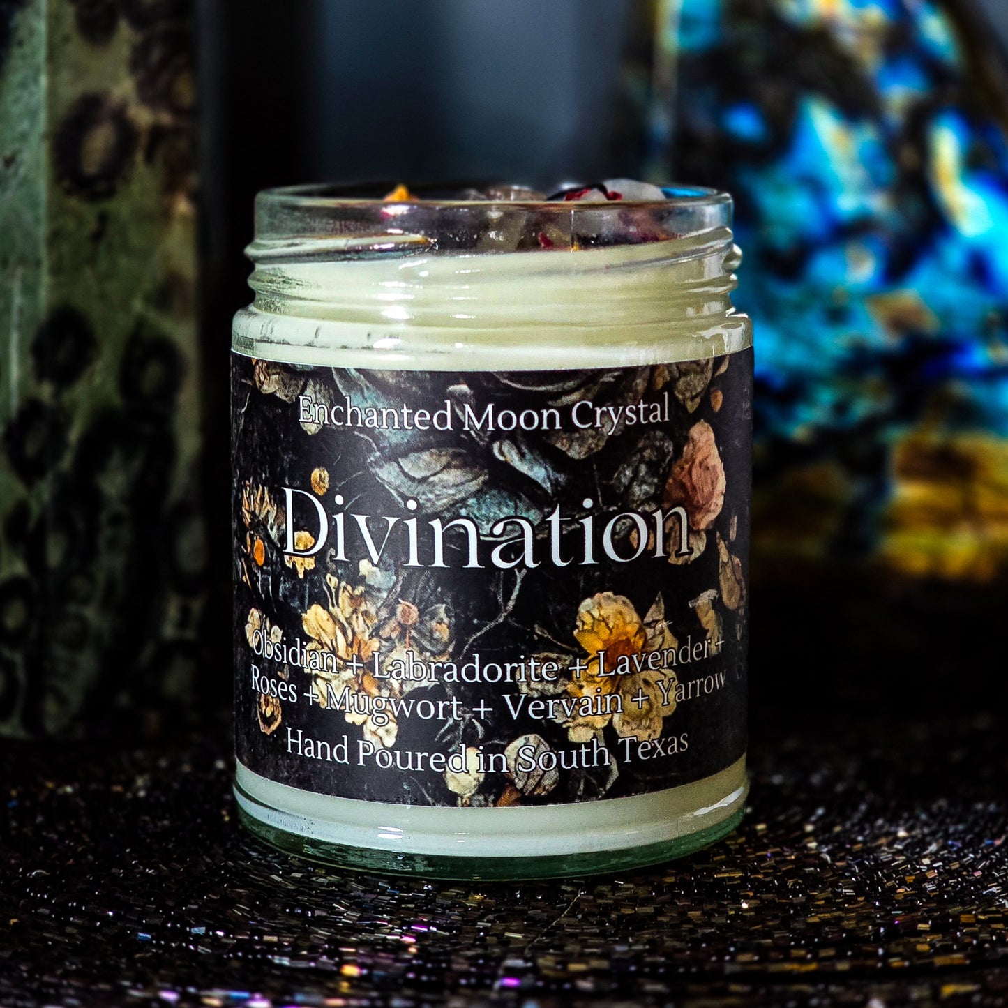 Divination Candle, Crown Chakra, Third Eye, Psychic Readings, Tarot Candle, Clairvoyance, Clear Messages, Higher Self, Seer, Candle Magic