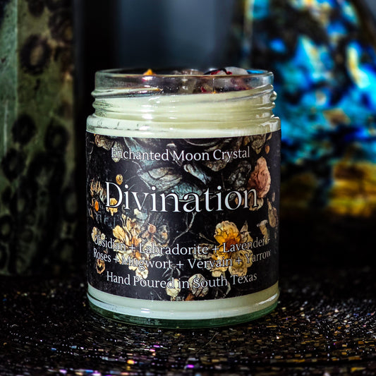 Divination Candle, Crown Chakra, Third Eye, Psychic Readings, Tarot Candle, Clairvoyance, Clear Messages, Higher Self, Seer, Candle Magic