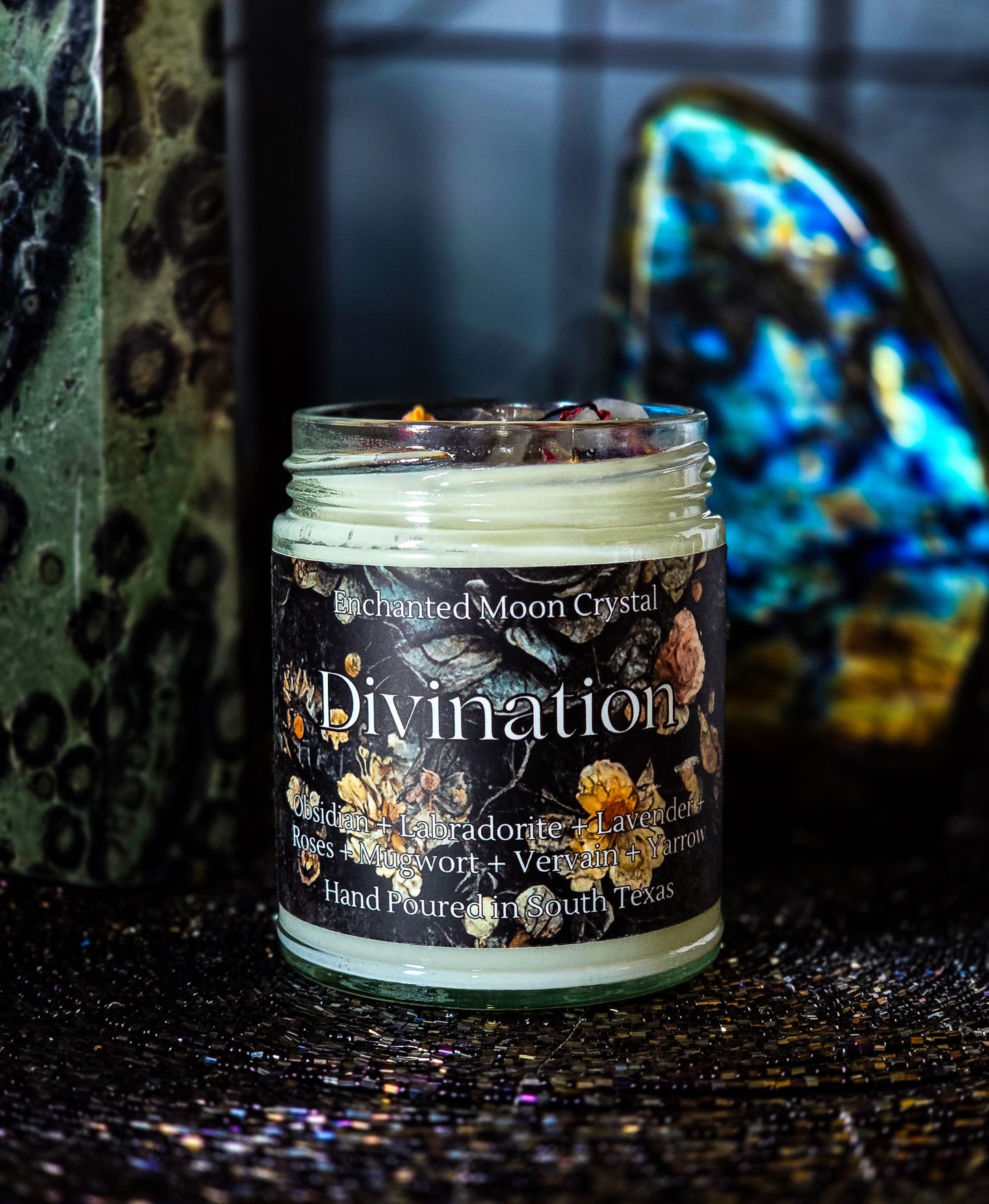 Divination Candle, Crown Chakra, Third Eye, Psychic Readings, Tarot Candle, Clairvoyance, Clear Messages, Higher Self, Seer, Candle Magic