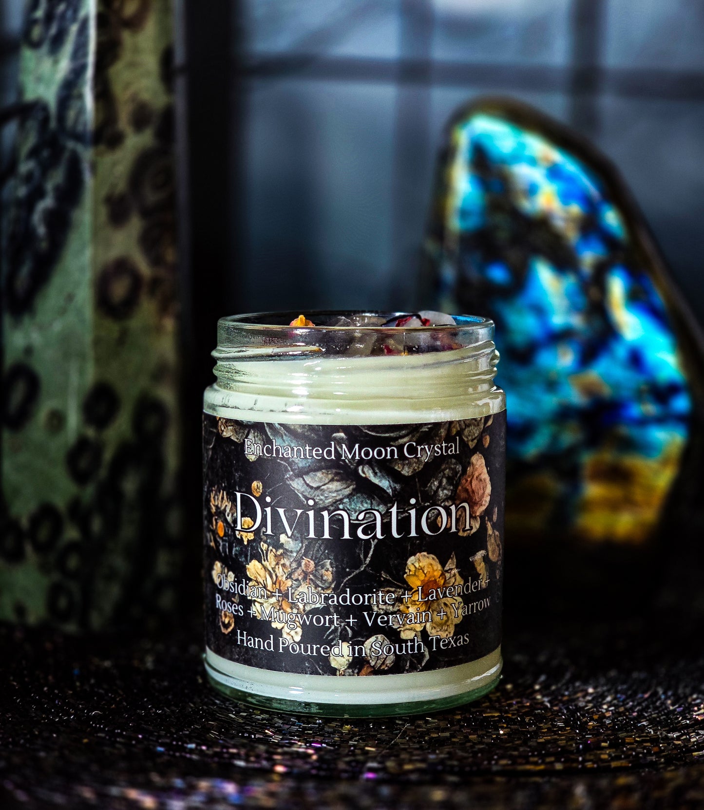 Divination Candle, Crown Chakra, Third Eye, Psychic Readings, Tarot Candle, Clairvoyance, Clear Messages, Higher Self, Seer, Candle Magic