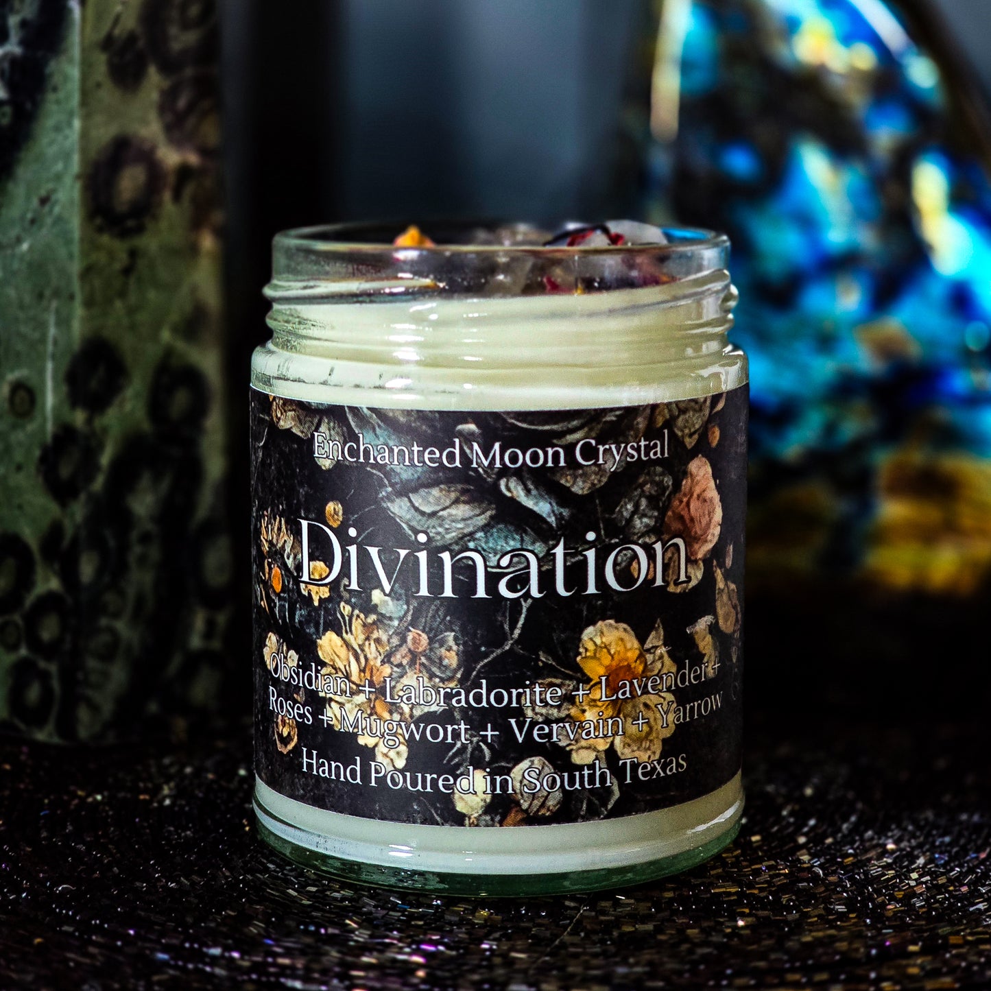 Divination Candle, Crown Chakra, Third Eye, Psychic Readings, Tarot Candle, Clairvoyance, Clear Messages, Higher Self, Seer, Candle Magic