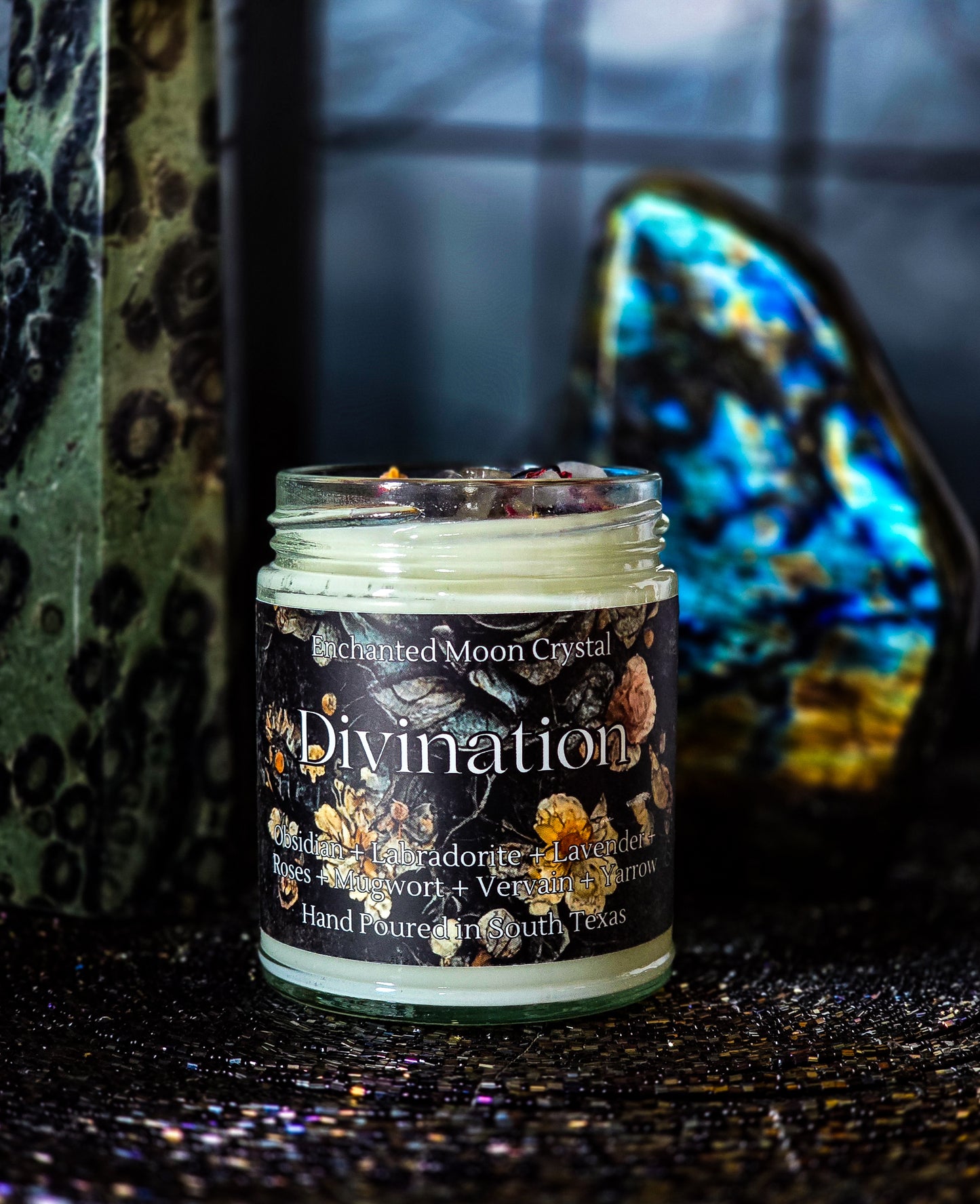 Divination Candle, Crown Chakra, Third Eye, Psychic Readings, Tarot Candle, Clairvoyance, Clear Messages, Higher Self, Seer, Candle Magic