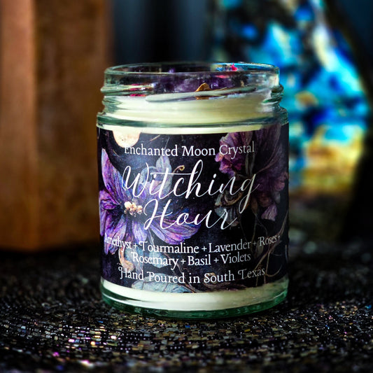 Witching Hour Candle, Intuition candle, Spiritual Protection, Ritual Candle, Mystic Energy, Energy Cleanse, Moon Magic, Night Magic, Spell