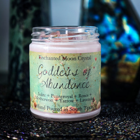 Goddess Of Abundance Candle, Confidence, Self Care, Divine Feminine, Inner Beauty, Spiritual Growth, Prosperity, Law of Attraction, Manifest